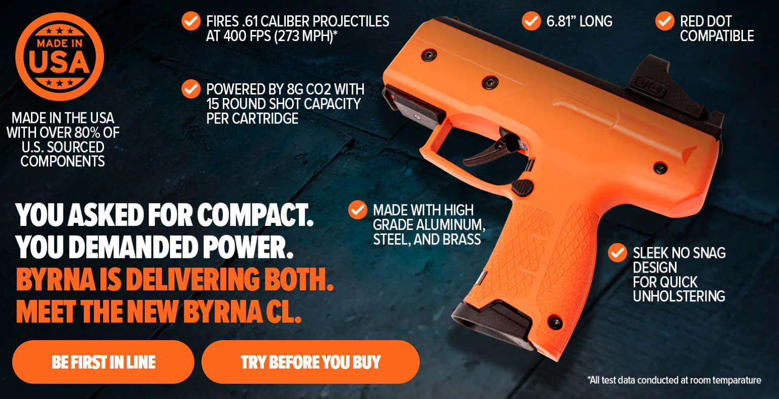 BYRNA CL BLACK UNIVERSAL KIT | Urban 2A - Pistol Permit and Byrna